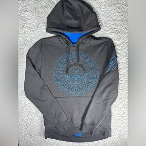 American Fight Hoodie Mens Medium 1974 Freemont Never Accept Defeat Streetwear